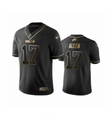 Men's Buffalo Bills #17 Josh Allen Limited Black Golden Edition Football Jersey