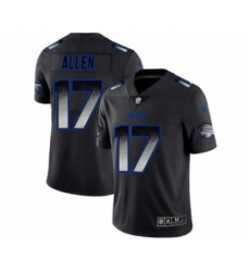 Men's Buffalo Bills #17 Josh Allen Limited Black Smoke Fashion Football Jersey