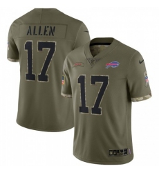 Men's Buffalo Bills #17 Josh Allen Nike 2022 Salute To Service Limited Jersey - Olive