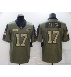 Men's Buffalo Bills #17 Josh Allen Nike Camo 2021 Salute To Service Limited Player Jersey