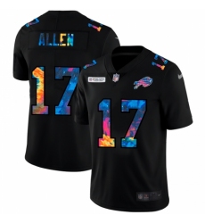 Men's Buffalo Bills #17 Josh Allen Nike Multi-Color Black 2020 NFL Crucial Catch Vapor Untouchable Limited Jersey