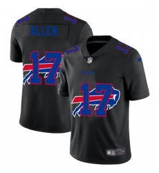 Men's Buffalo Bills #17 Josh Allen Nike Team Logo Dual Overlap Limited NFL Jersey Black