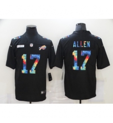 Men's Buffalo Bills #17 Josh Allen Rainbow Version Nike Limited Jersey