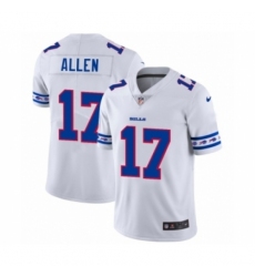 Men's Buffalo Bills #17 Josh Allen White Team Logo Cool Edition Jersey