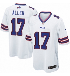 Men's Nike Buffalo Bills #17 Josh Allen Game White NFL Jersey