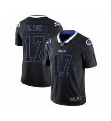 Men's Nike Buffalo Bills #17 Josh Allen Limited Black Lights Out Black Rush NFL Jersey