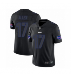 Men's Nike Buffalo Bills #17 Josh Allen Limited Black Rush Impact NFL Jersey