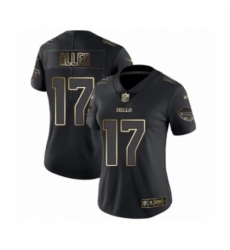 Women's Buffalo Bills #17 Josh Allen Black Gold Vapor Untouchable Limited Football Jersey