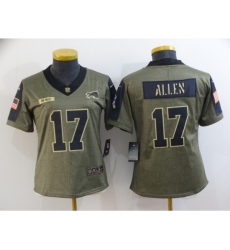 Women's Buffalo Bills #17 Josh Allen Nike Olive 2021 Salute To Service Limited Player Jersey