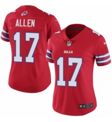 Women's Nike Buffalo Bills #17 Josh Allen Limited Red Rush Vapor Untouchable NFL Jersey