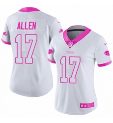 Women's Nike Buffalo Bills #17 Josh Allen Limited White/Pink Rush Fashion NFL Jersey