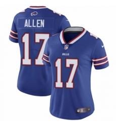 Women's Nike Buffalo Bills #17 Josh Allen Royal Blue Team Color Vapor Untouchable Limited Player NFL Jersey