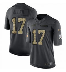 Youth Nike Buffalo Bills #17 Josh Allen Limited Black 2016 Salute to Service NFL Jersey