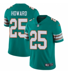 Men's Nike Miami Dolphins #25 Xavien Howard Aqua Green Alternate Vapor Untouchable Limited Player NFL Jersey
