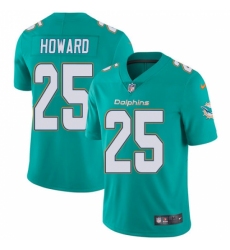 Men's Nike Miami Dolphins #25 Xavien Howard Aqua Green Team Color Vapor Untouchable Limited Player NFL Jersey