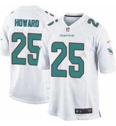 Men's Nike Miami Dolphins #25 Xavien Howard Game White NFL Jersey