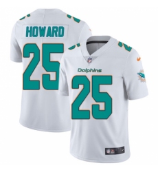 Men's Nike Miami Dolphins #25 Xavien Howard White Vapor Untouchable Limited Player NFL Jersey