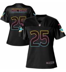 Women's Nike Miami Dolphins #25 Xavien Howard Game Black Fashion NFL Jersey