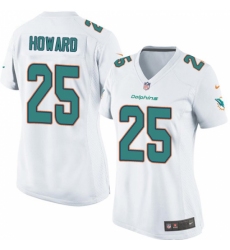 Women's Nike Miami Dolphins #25 Xavien Howard Game White NFL Jersey