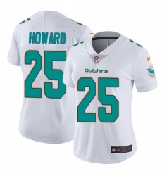 Women's Nike Miami Dolphins #25 Xavien Howard White Vapor Untouchable Limited Player NFL Jersey