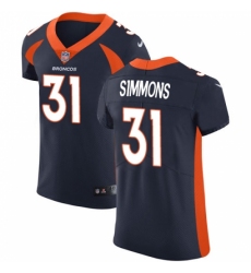Men's Nike Denver Broncos #31 Justin Simmons Navy Blue Alternate Vapor Untouchable Elite Player NFL Jersey