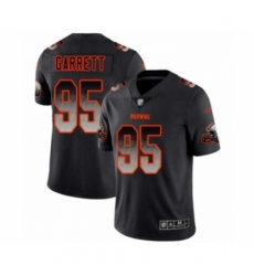 Men's Cleveland Browns #95 Myles Garrett Limited Black Smoke Fashion Football Jersey