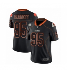 Men's Cleveland Browns #95 Myles Garrett Limited Lights Out Black Rush Football Jersey