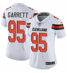 Women's Nike Cleveland Browns #95 Myles Garrett White Vapor Untouchable Limited Player NFL Jersey