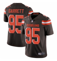 Youth Nike Cleveland Browns #95 Myles Garrett Brown Team Color Vapor Untouchable Limited Player NFL Jersey
