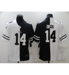 Men's Buffalo Bills #14 Stefon Diggs Split Black-White Fashion Football Limited Jersey