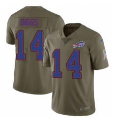 Nike Buffalo Bills #14 Stefon Diggs Olive Men's Stitched NFL Limited 2017 Salute To Service Jersey