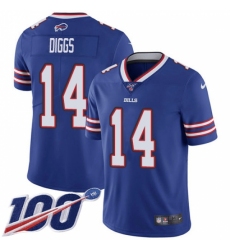 Nike Buffalo Bills #14 Stefon Diggs Royal Blue Team Color Men's Stitched NFL 100th Season Vapor Untouchable Limited Jersey