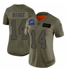 Women's Buffalo Bills #14 Stefon Diggs Camo Stitched Limited 2019 Salute To Service Jersey