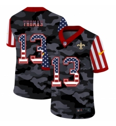 Men's New Orleans Saints #13 Michael Thomas Camo Flag Nike Limited Jersey