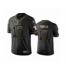 Men's New Orleans Saints #13 Michael Thomas Limited Black Golden Edition Football Jersey