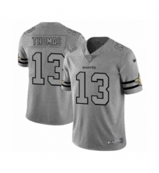 Men's New Orleans Saints #13 Michael Thomas Limited Gray Team Logo Gridiron Football Jersey