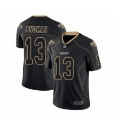 Men's New Orleans Saints #13 Michael Thomas Limited Lights Out Black Rush Football Jersey