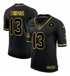 Men's New Orleans Saints #13 Michael Thomas Olive Gold Nike 2020 Salute To Service Limited Jersey