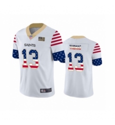 Men's New Orleans Saints #13 Michael Thomas White Independence Day Limited Football Jersey