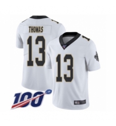 Men's New Orleans Saints #13 Michael Thomas White Vapor Untouchable Limited Player 100th Season Football Jersey