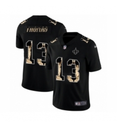 Men's New Orleans Saints #13 Michael Thomas statue of liberty black jersey