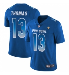 Men's Nike New Orleans Saints #13 Michael Thomas Limited Royal Blue 2018 Pro Bowl NFL Jersey