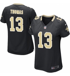 Women's Nike New Orleans Saints #13 Michael Thomas Game Black Team Color NFL Jersey