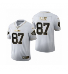 Men's Kansas City Chiefs #87 Travis Kelce Limited White Golden Edition Football Jersey