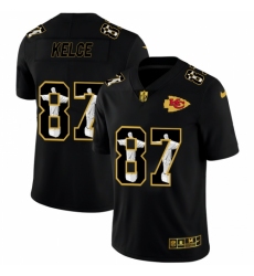 Men's Kansas City Chiefs #87 Travis Kelce Nike Carbon Black Vapor Cristo Redentor Limited NFL Jersey