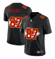 Men's Kansas City Chiefs #87 Travis Kelce Nike Team Logo Dual Overlap Limited NFL Jersey Black