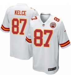 Men's Nike Kansas City Chiefs #87 Travis Kelce Game White NFL Jersey