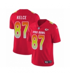 Men's Nike Kansas City Chiefs #87 Travis Kelce Limited Red AFC 2019 Pro Bowl NFL Jersey