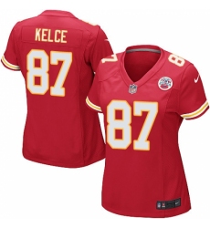 Women's Nike Kansas City Chiefs #87 Travis Kelce Game Red Team Color NFL Jersey