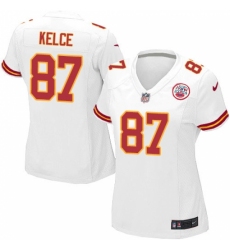 Women's Nike Kansas City Chiefs #87 Travis Kelce Game White NFL Jersey